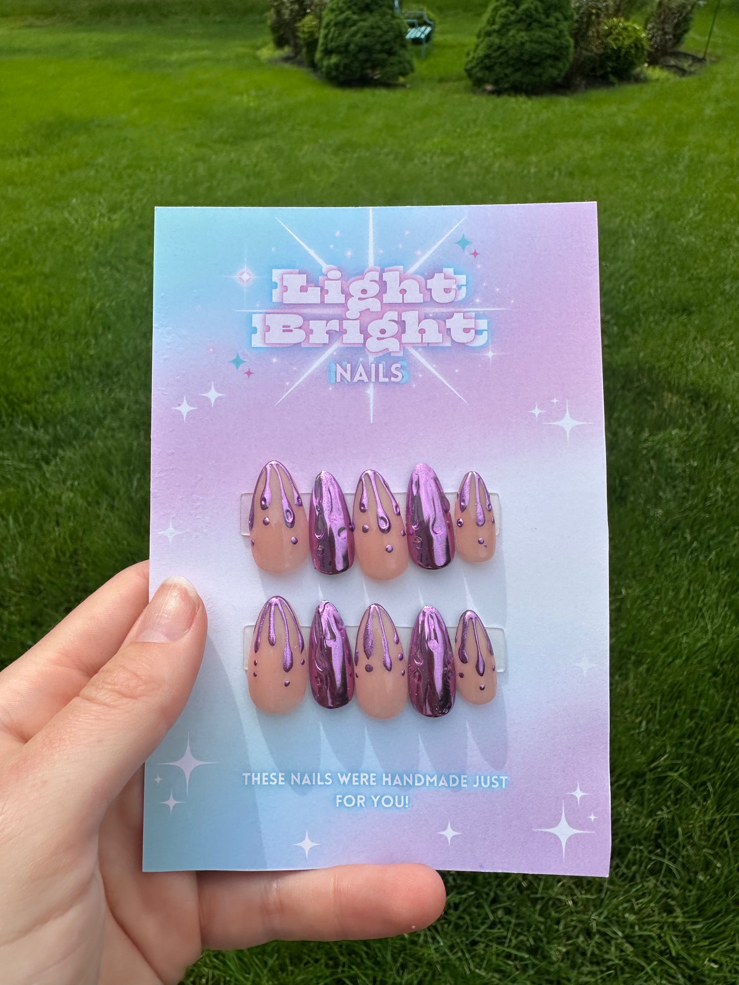 Drip Chrome Press On Set- Customizable!
