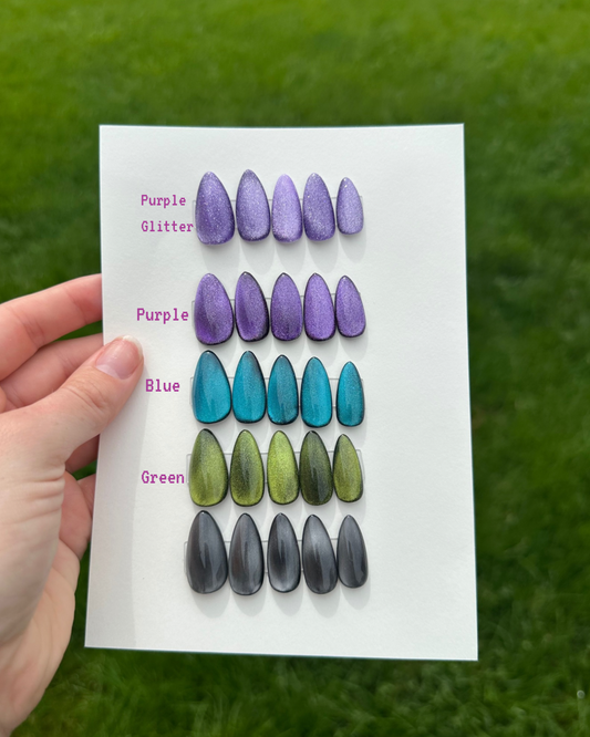 Cat Eye Press On Set- Purple